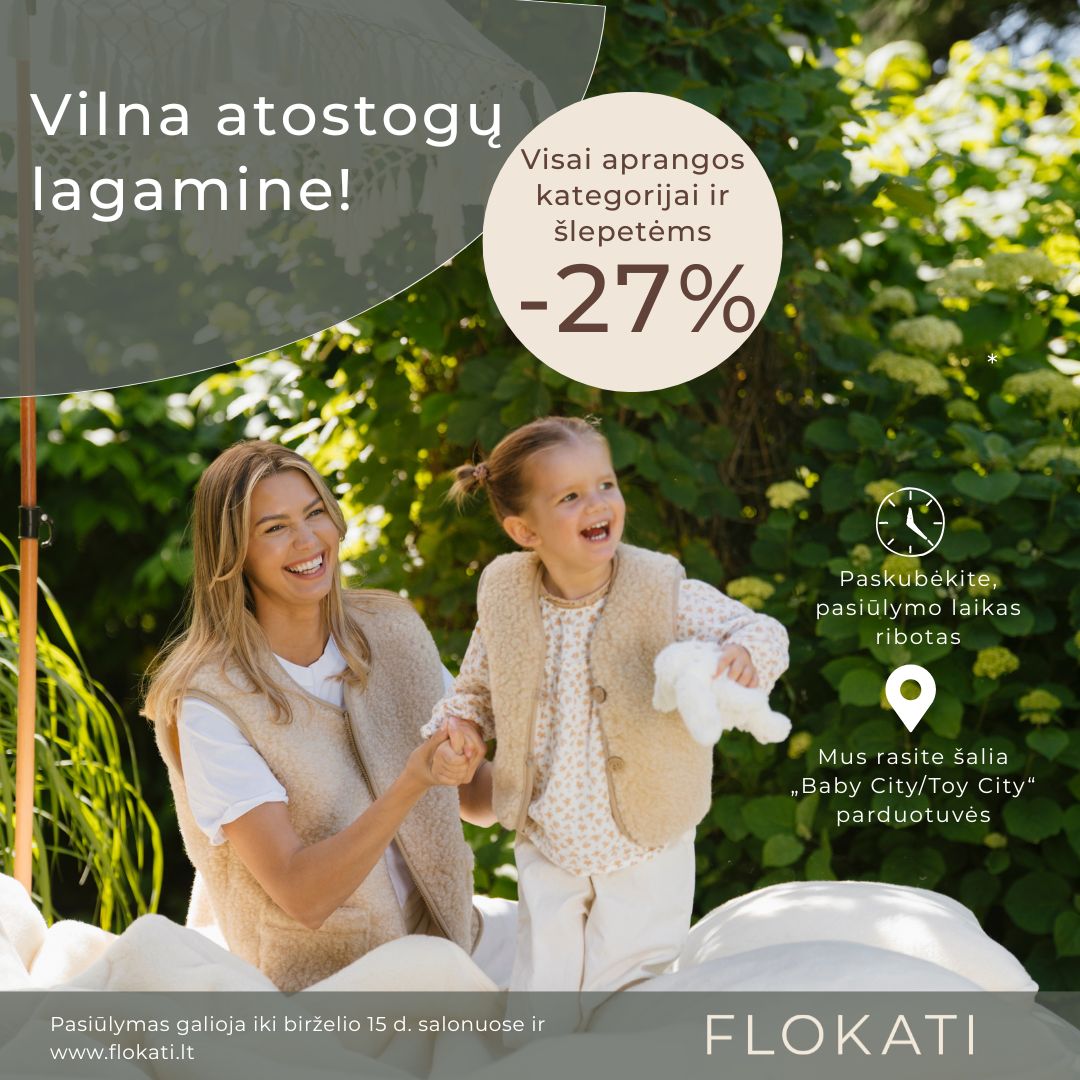 „FLOKATI” - Atraskite vilnos komfortą su -27% nuolaida